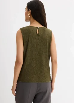 Online Top aus strukturiertem Crinkle Damen Shirts & Tops