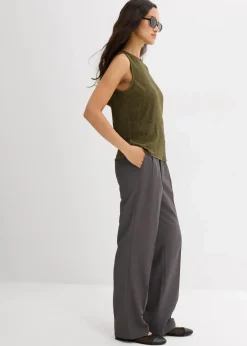 Online Top aus strukturiertem Crinkle Damen Shirts & Tops