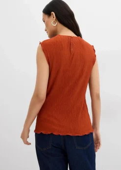 Sale Top aus strukturiertem Crinkle Damen Shirts & Tops