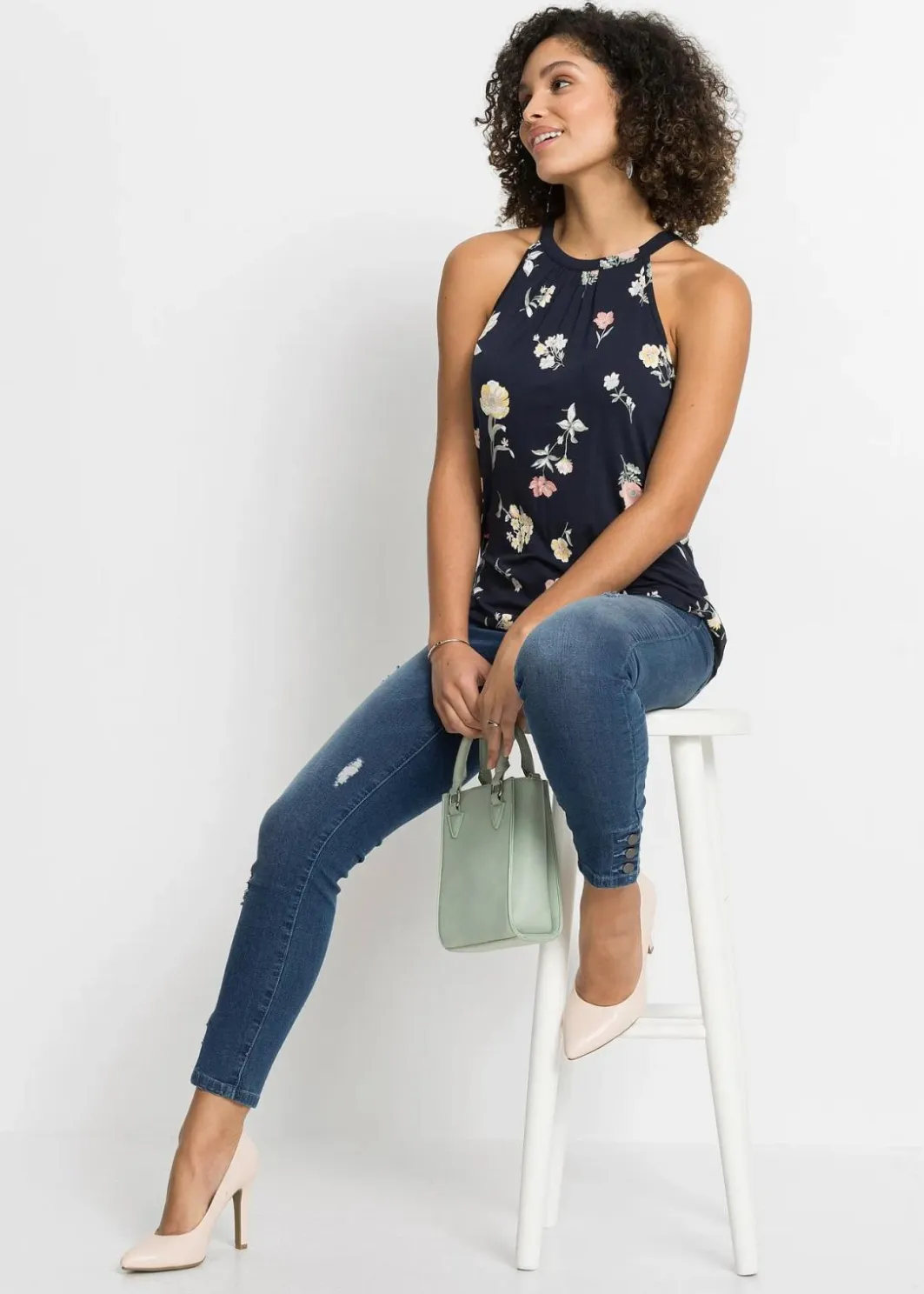 Damen bonprix Shirts & Tops|Nachhaltigere Materialien|Top aus Viskose-Mix