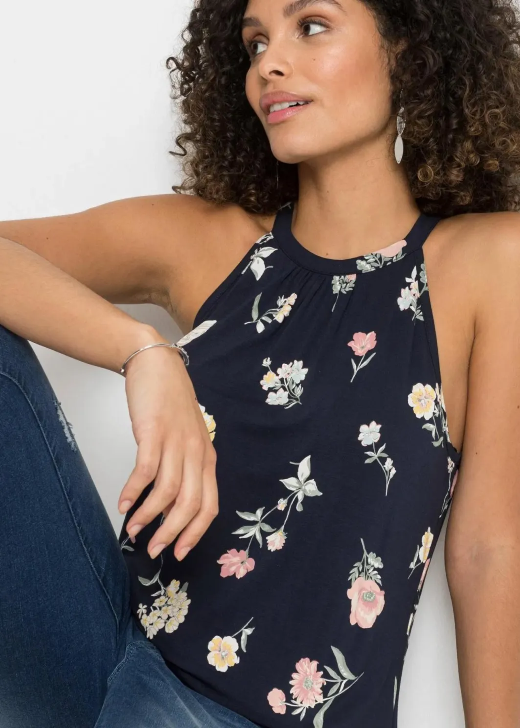 Damen bonprix Shirts & Tops|Nachhaltigere Materialien|Top aus Viskose-Mix