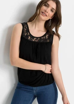 Damen bonprix Shirts & Tops|Nachhaltigere Materialien|Top aus Viskose-Mix