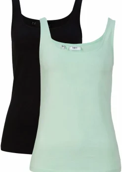 Damen bonprix Shirts & Tops|Basics|Top (2er Pack)