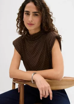 Damen bonprix Shirts & Tops|Top mit Glitzersteinen