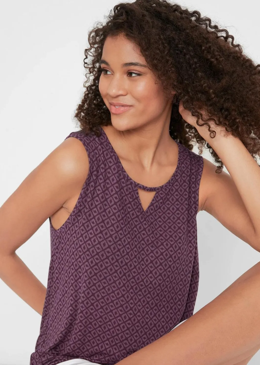 Damen bonprix Shirts & Tops|Nachhaltigere Materialien|Top mit Gummizug