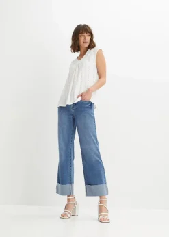 Discount Top mit Lochstickerei Damen Shirts & Tops