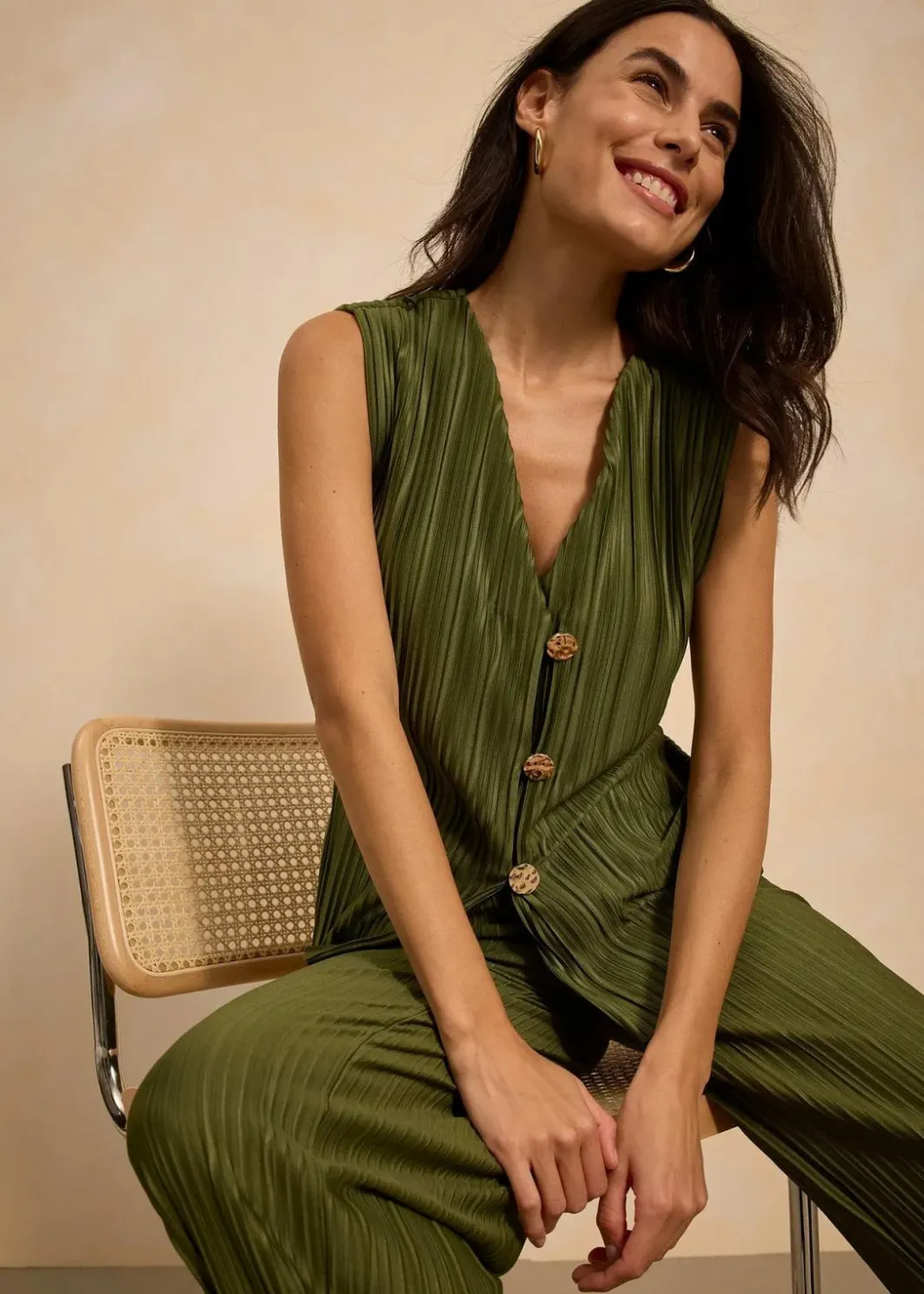 Damen bonprix Shirts & Tops|Top mit Plissee
