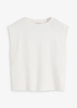 Damen bonprix Shirts & Tops|Top mit Ripp-Einsatz am Ärmel