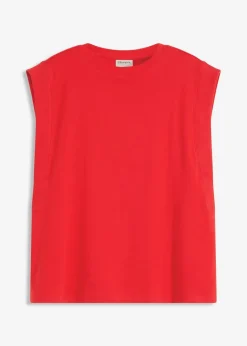 Damen bonprix Shirts & Tops|Top mit Ripp-Einsatz am Ärmel