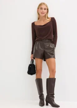 Damen bonprix Shirts & Tops|Top mit Wasserfallausschnitt