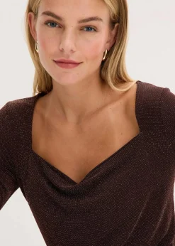 Damen bonprix Shirts & Tops|Top mit Wasserfallausschnitt