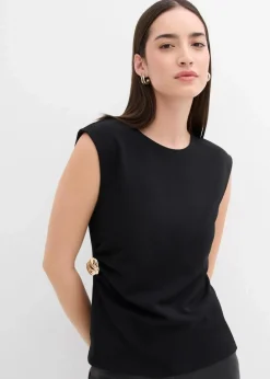 Damen bonprix Shirts & Tops|Top mit Zierschnalle aus Crepe