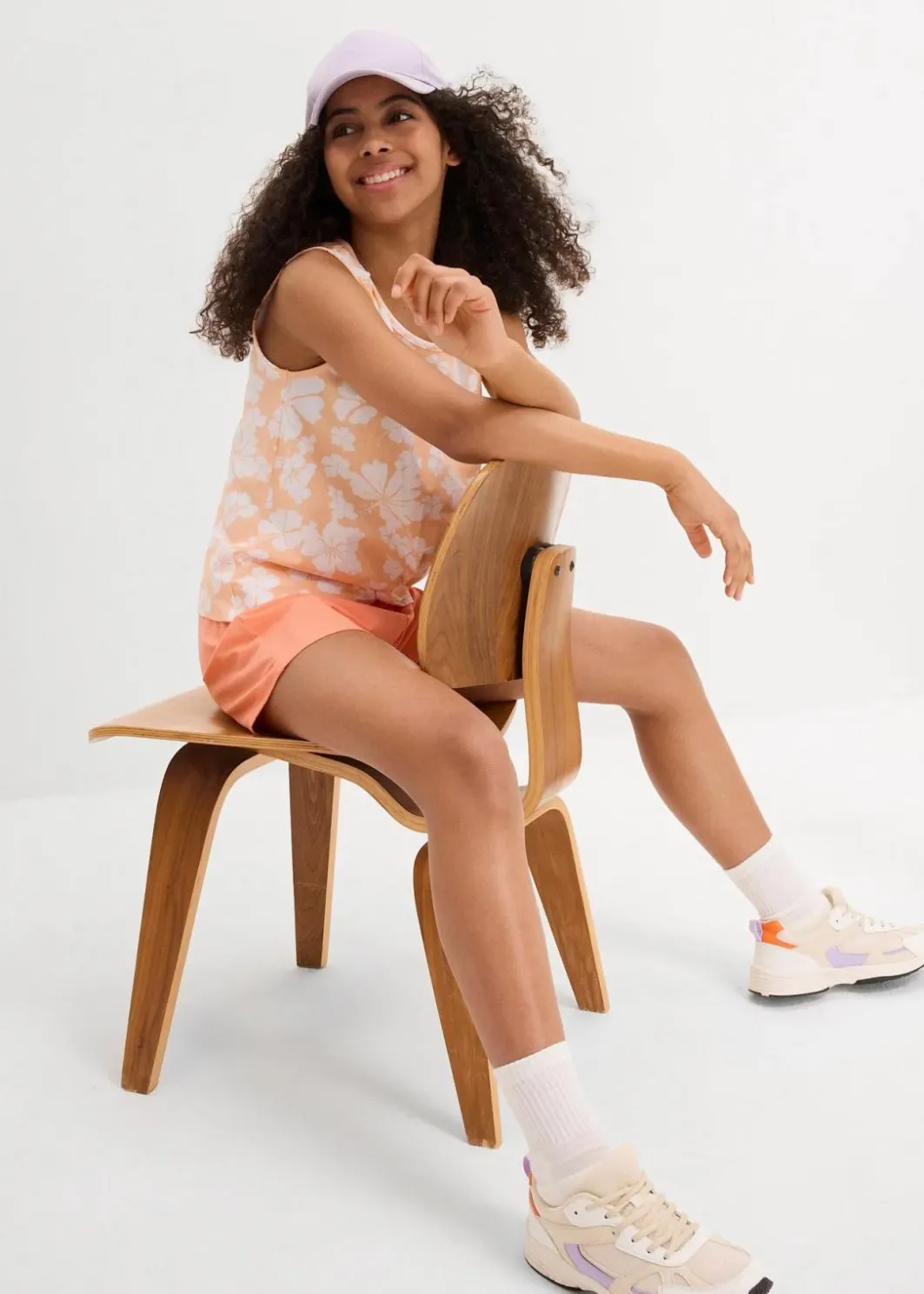Kinder bonprix Mädchen 9-16 Jahre·Shorts|Mädchen 9-16 Jahre·Shirts & Blusen|Top und kurze Hose aus Bio-Baumwoll-Mix (2-tlg.Set)