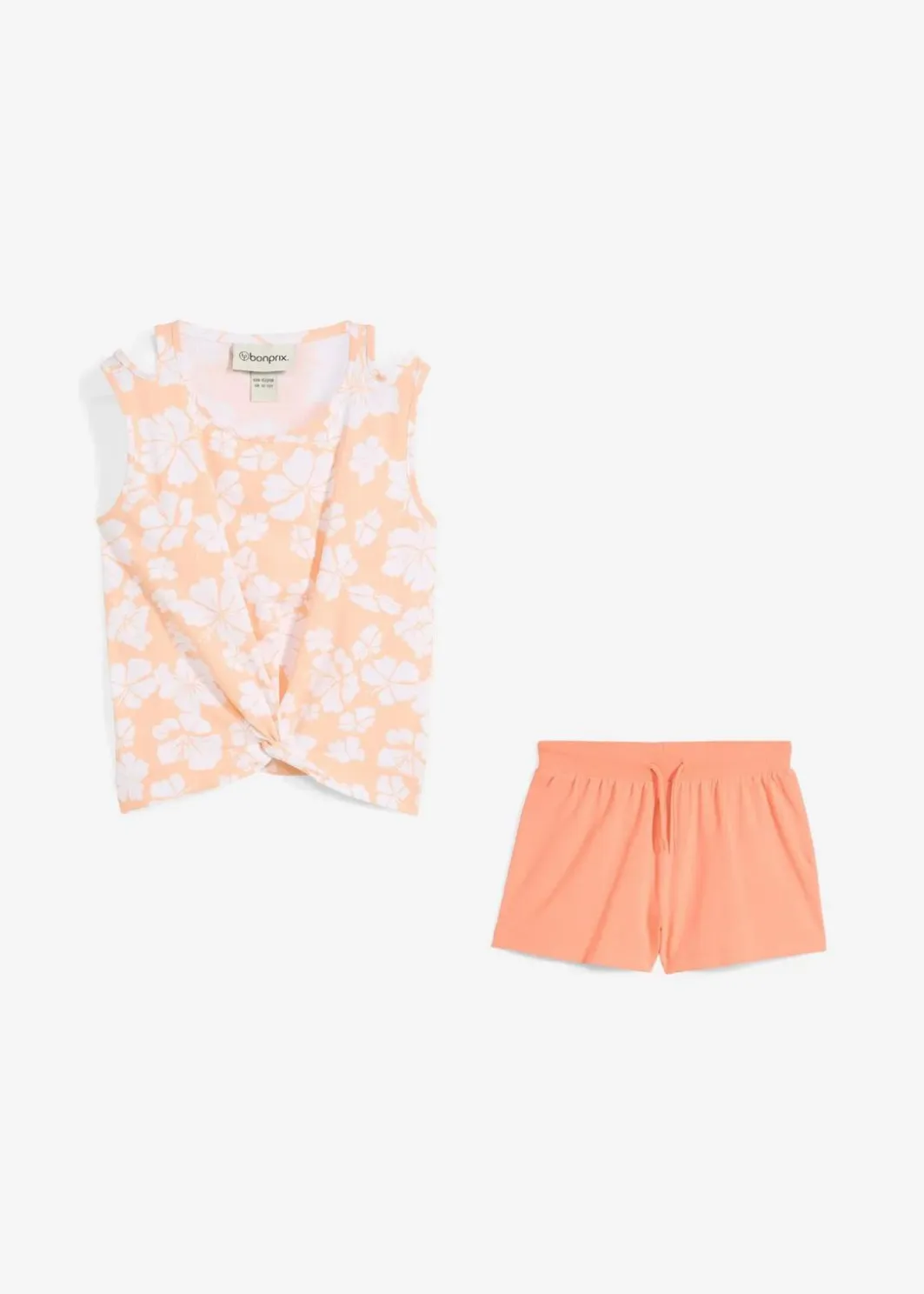 Kinder bonprix Mädchen 9-16 Jahre·Shorts|Mädchen 9-16 Jahre·Shirts & Blusen|Top und kurze Hose aus Bio-Baumwoll-Mix (2-tlg.Set)
