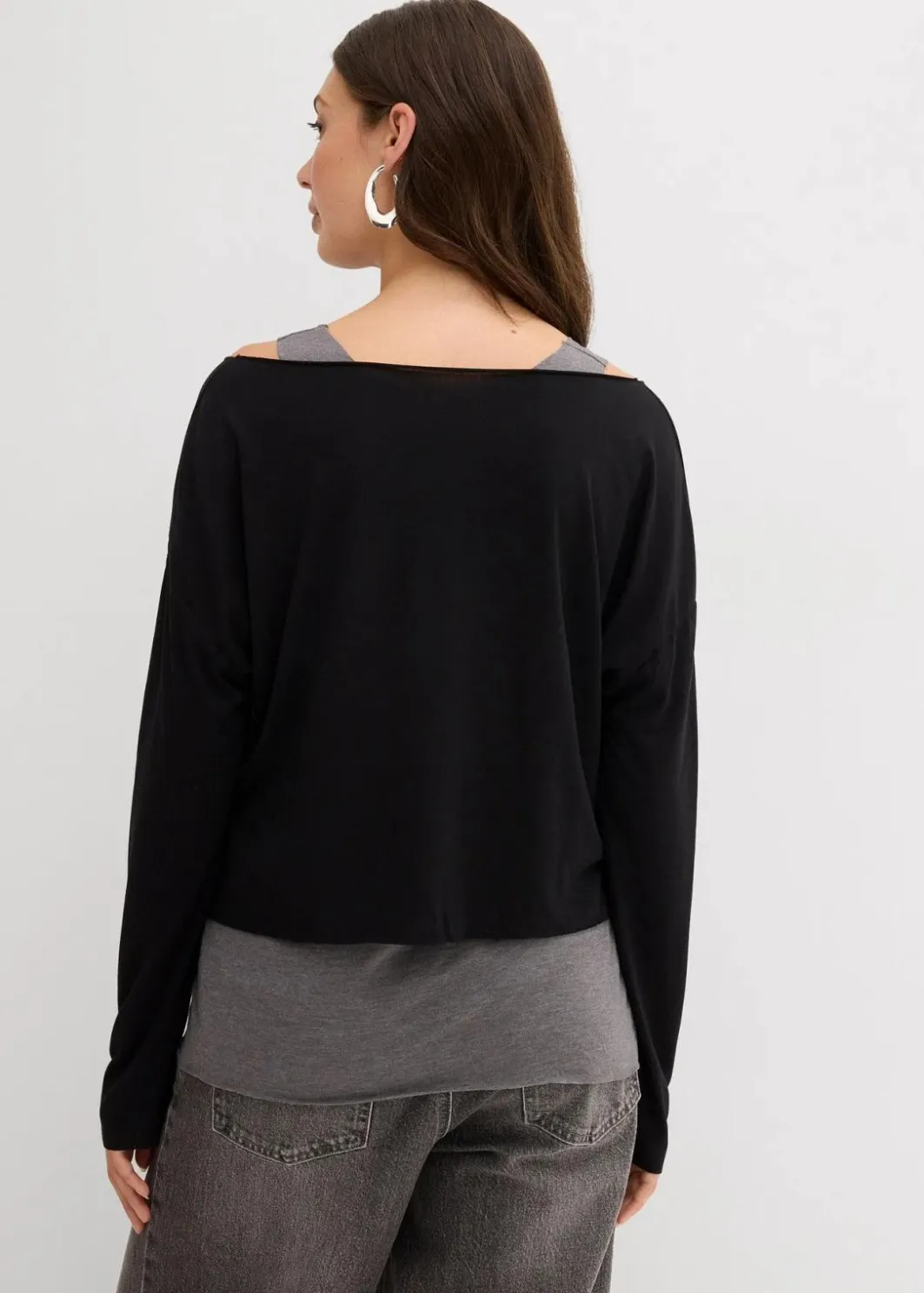 Sale Top und Langarmshirt (2-tlg.Set) aus Jersey Damen Shirts & Tops|Nachhaltigere Materialien