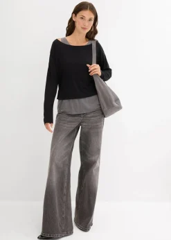 Sale Top und Langarmshirt (2-tlg.Set) aus Jersey Damen Shirts & Tops|Nachhaltigere Materialien