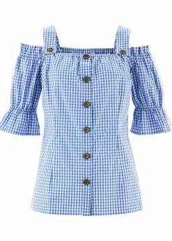 Trachtenbluse mit halbem Arm Damen Bekleidung·Jacken & Mäntel|Blusen & Tuniken
