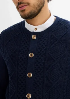 Hot Trachten-Strickjacke aus weichem Baumwollmix Herren Große Größen|Trachtenmode