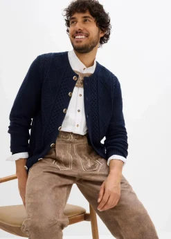 Hot Trachten-Strickjacke aus weichem Baumwollmix Herren Große Größen|Trachtenmode