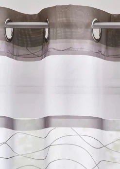 bonprix Gardinen|Transparente Gardine mit Querstreifen Druck (1er Pack)