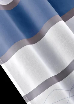 New Transparente Gardine mit Querstreifen Druck (1er Pack) Gardinen