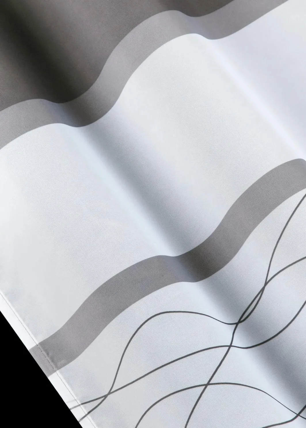 bonprix Gardinen|Transparente Gardine mit Querstreifen Druck (1er Pack)