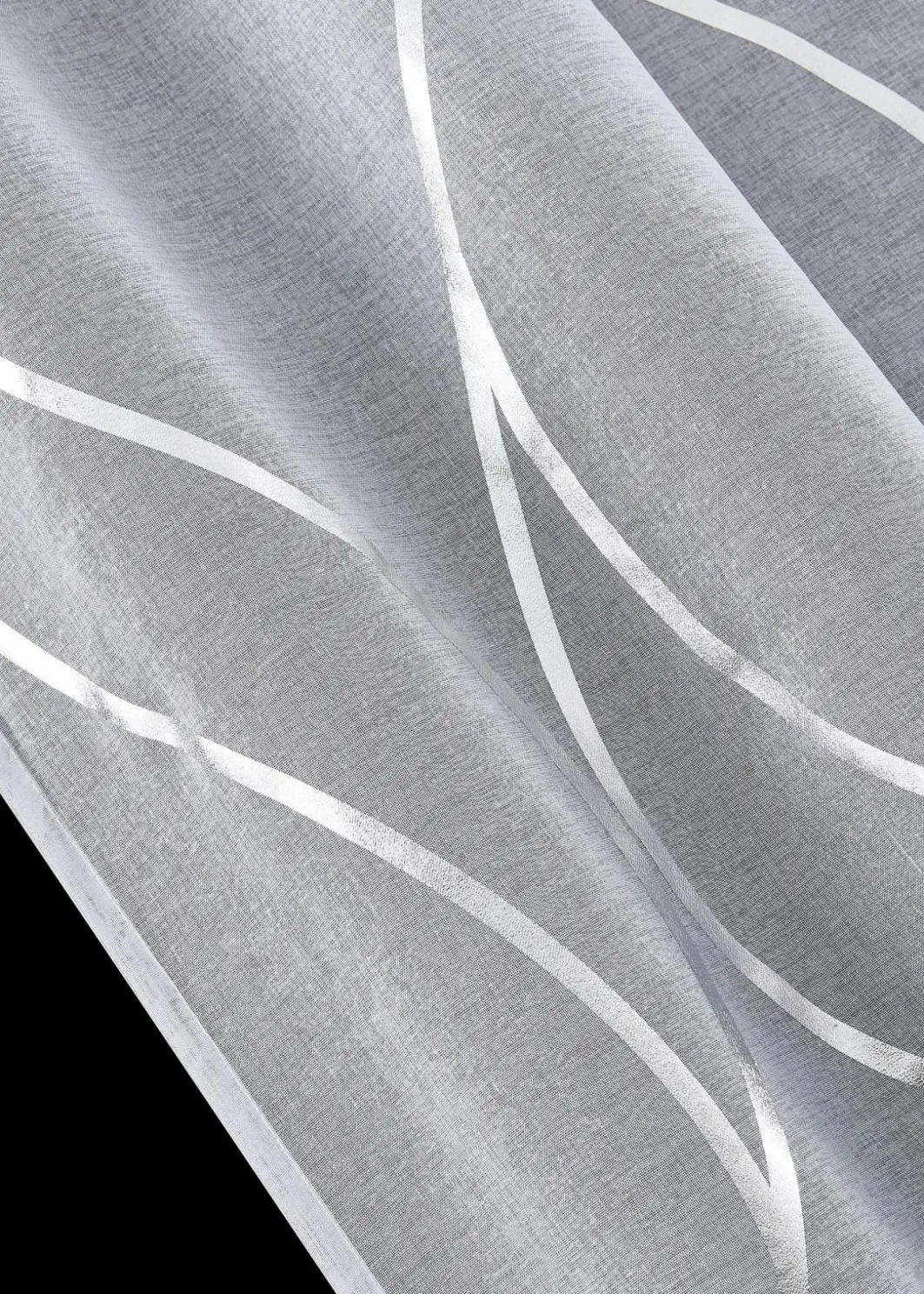 Discount Transparente Gardine mit Glanz Druck (1er Pack) Gardinen