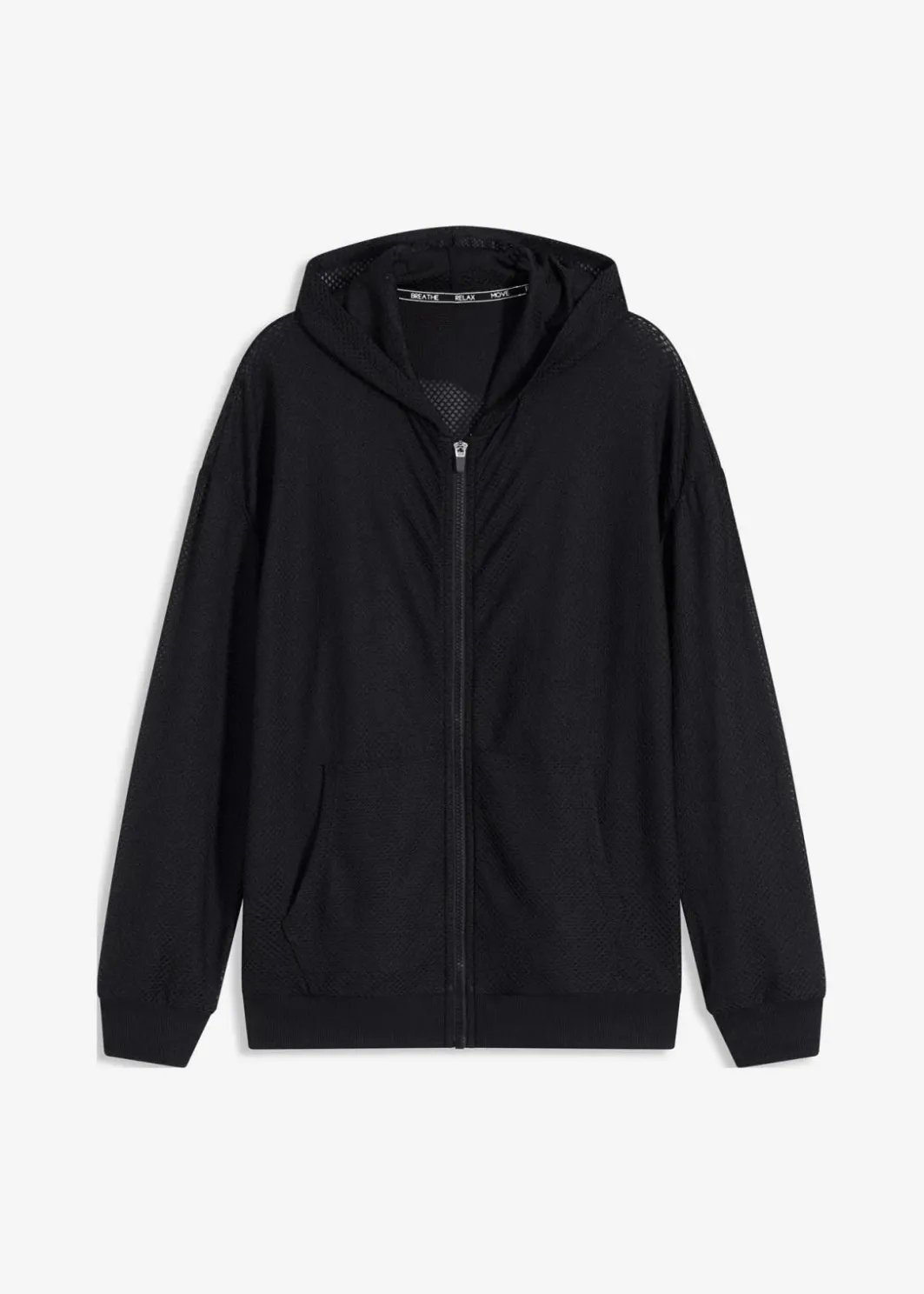 Damen bonprix Sportbekleidung|Jacken & Mäntel|Transparente Sportjacke aus Mesh, oversized