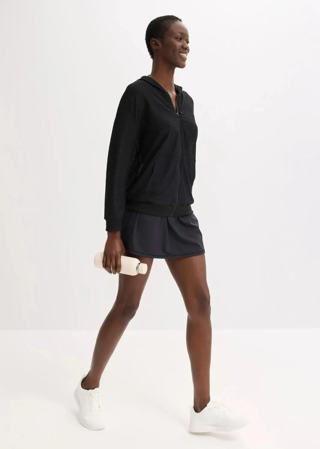 Damen bonprix Sportbekleidung|Jacken & Mäntel|Transparente Sportjacke aus Mesh, oversized