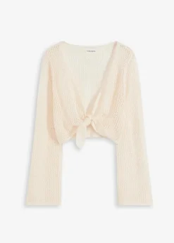 Outlet Transparente Strand Ajour-Strickjacke Damen Strandmode|Bademode·Strandmode
