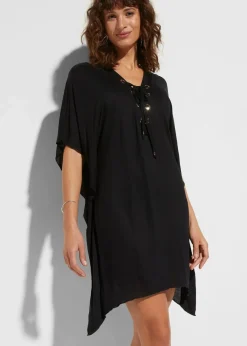 Discount Transparente Strand Tunika aus Viskose Damen Strandmode|Bademode·Strandmode