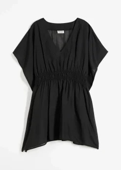Damen bonprix Strandmode|Bademode·Strandmode|Transparente Strandtunika mit V-Ausschnitt