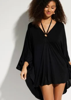 Outlet Transparente Strandtunika aus Viskose Damen Strandmode|Bademode·Strandmode