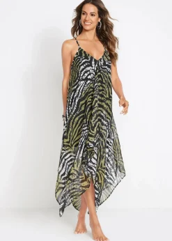 Damen bonprix Strandmode|Bademode·Strandmode|Transparentes Strand Maxikleid aus leichtem Chiffon