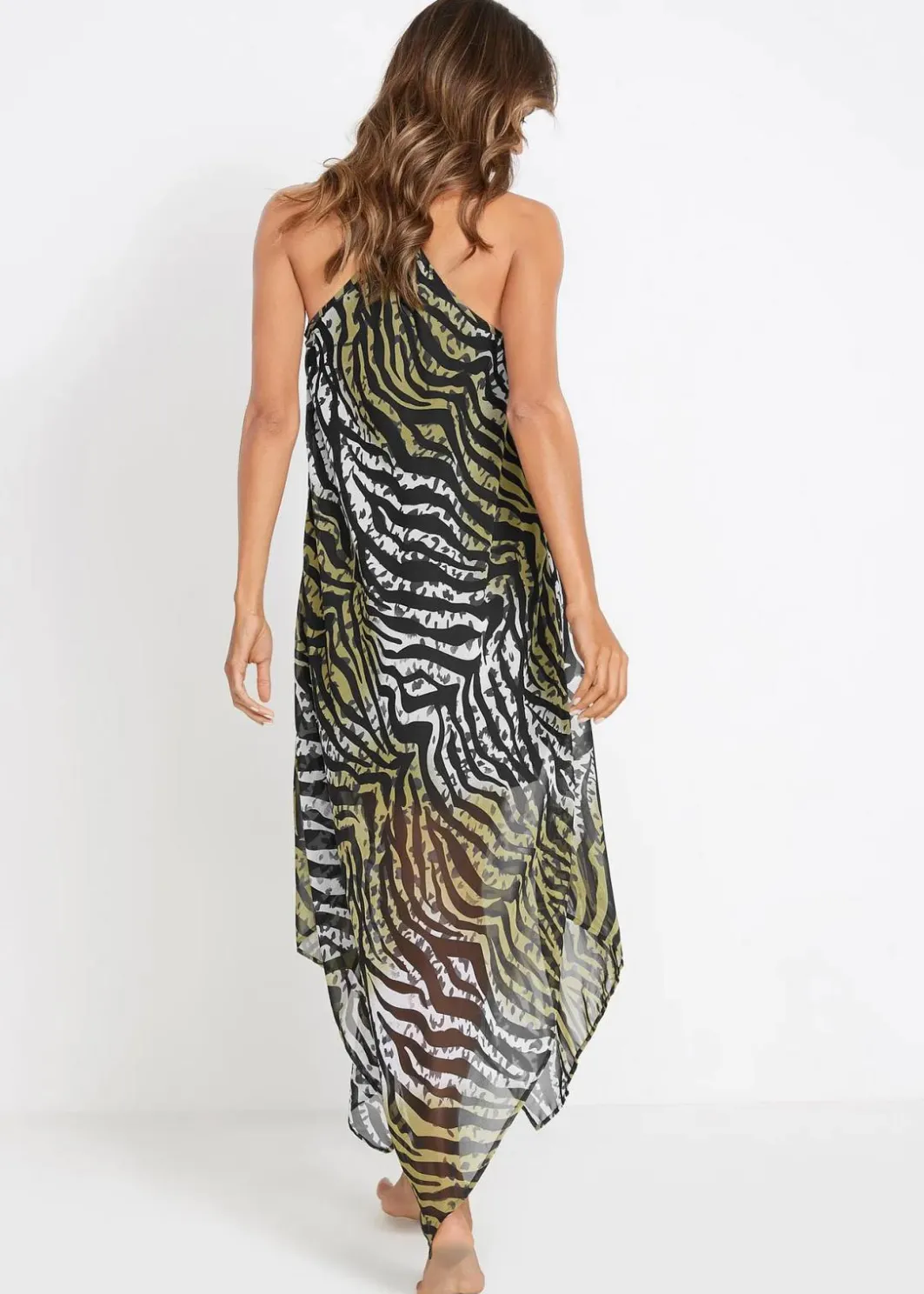 Damen bonprix Strandmode|Bademode·Strandmode|Transparentes Strand Maxikleid aus leichtem Chiffon