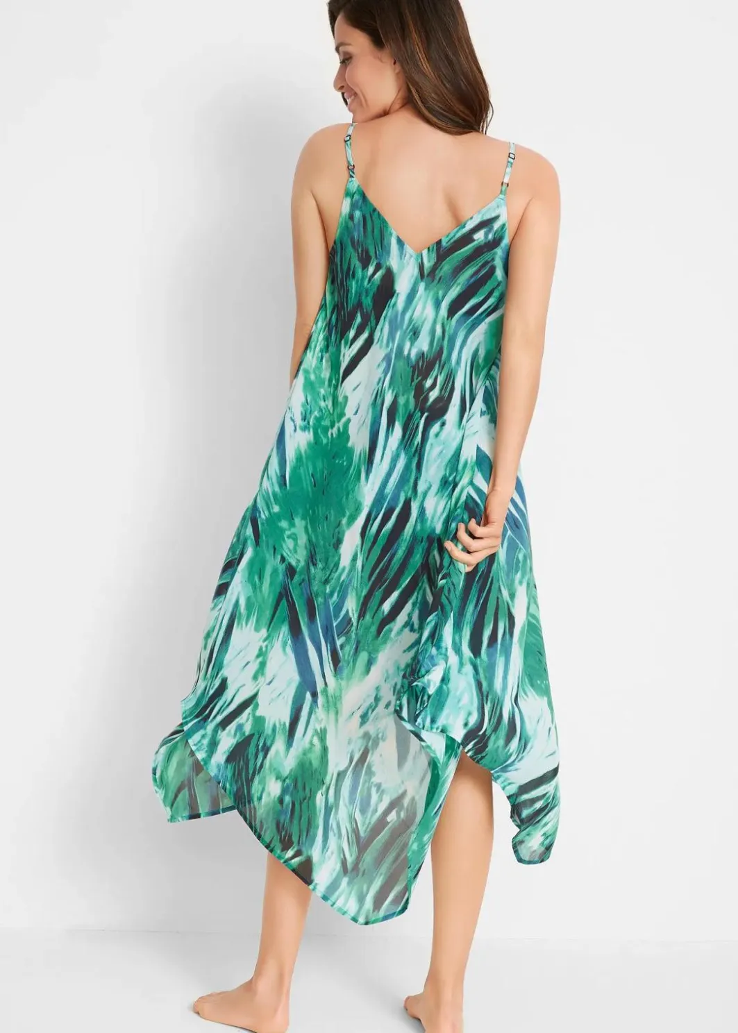 Damen bonprix Strandmode|Bademode·Strandmode|Transparentes Strand Maxikleid aus leichtem Chiffon