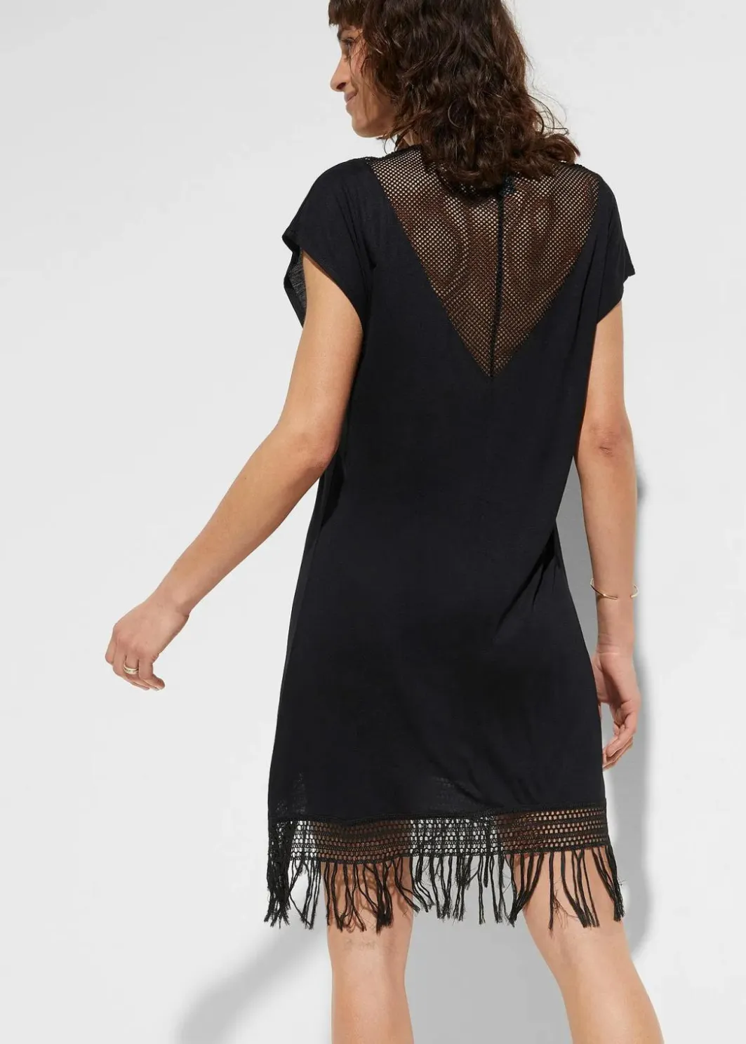 Transparentes Strandkleid aus Viskose Damen Strandmode|Bademode·Strandmode