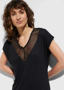 Transparentes Strandkleid aus Viskose Damen Strandmode|Bademode·Strandmode