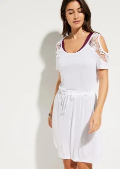 Sale Transparentes Strandkleid aus Viskose Damen Strandmode|Bademode·Strandmode