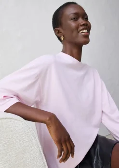 Online Trapezförmiges Shirt mit Seidenanteil Damen Shirts & Tops