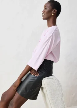Online Trapezförmiges Shirt mit Seidenanteil Damen Shirts & Tops