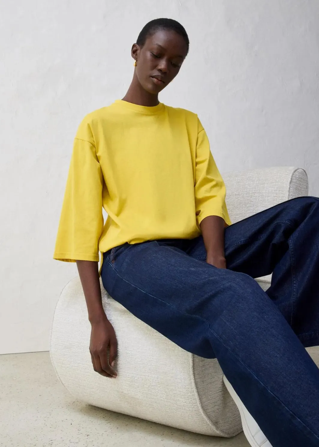 Damen bonprix Shirts & Tops|Trapezförmiges Shirt mit Seidenanteil