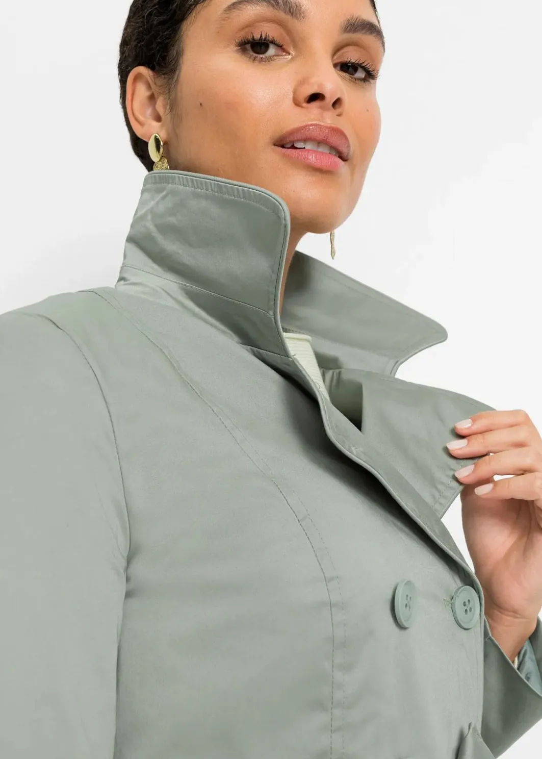 Clearance Trenchcoat aus Baumwolle Damen Jacken & Mäntel|Bekleidung·Hosen
