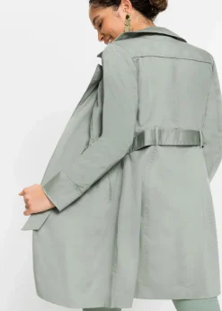 Clearance Trenchcoat aus Baumwolle Damen Jacken & Mäntel|Bekleidung·Hosen