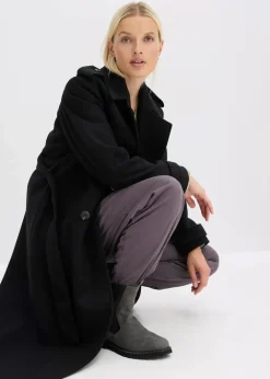Damen bonprix Jacken & Mäntel|Bekleidung·Hosen|Trenchcoat in Wolloptik