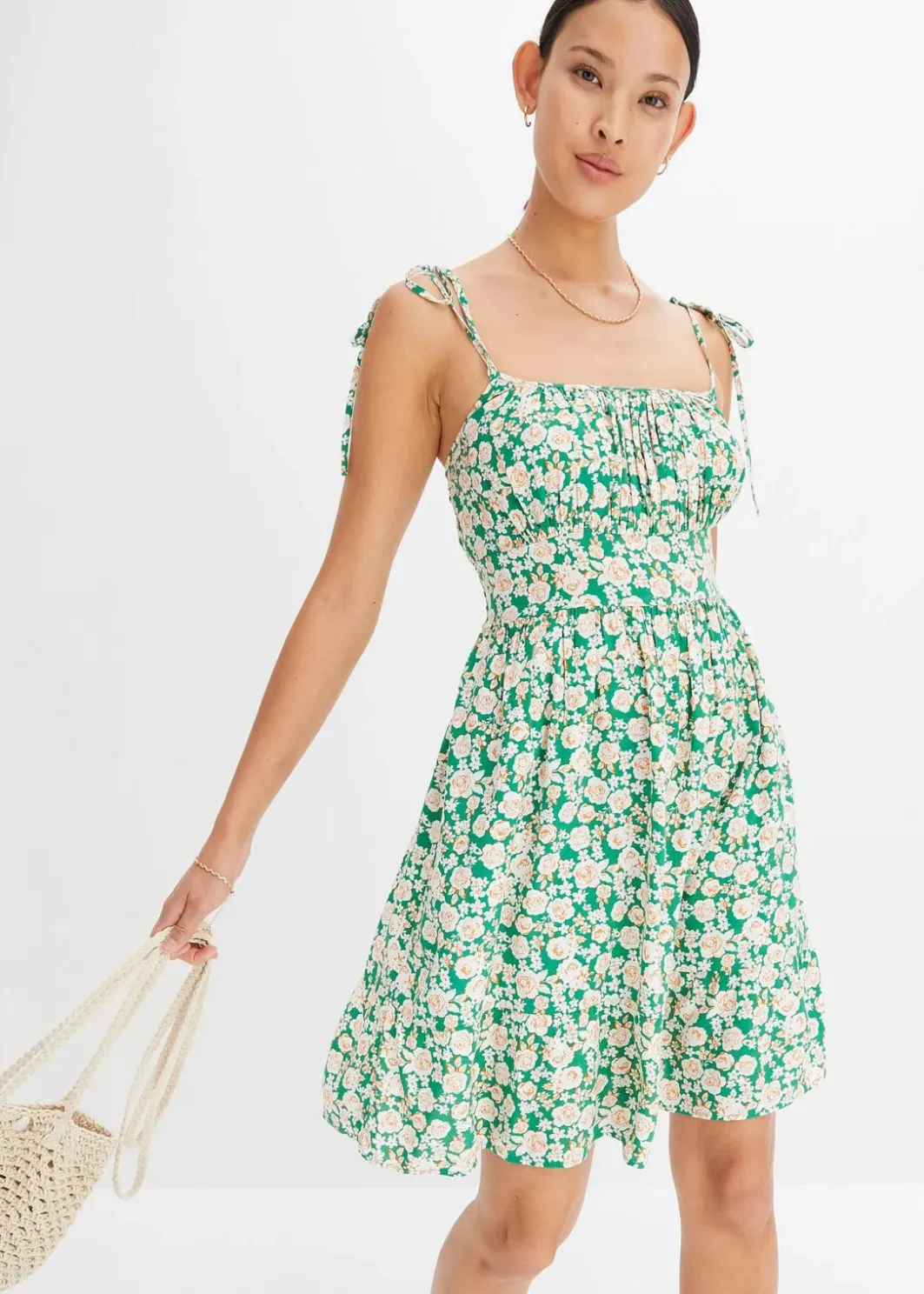 Damen bonprix Kleider|Nachhaltigere Materialien|Trägerkleid