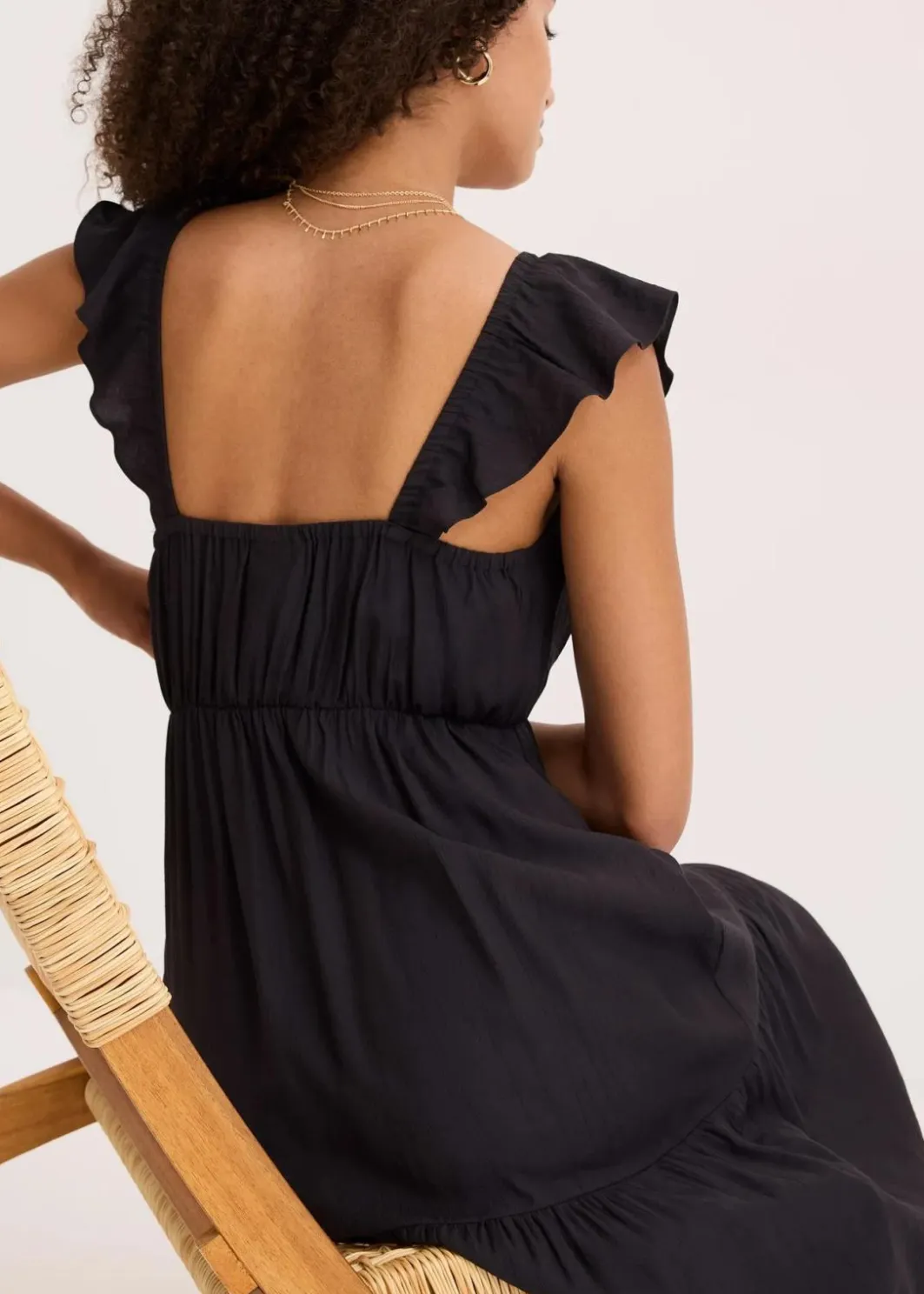 Damen bonprix Kleider|Bekleidung·Pullover & Strickjacken|Trägerkleid aus feinem Viskose-Mix