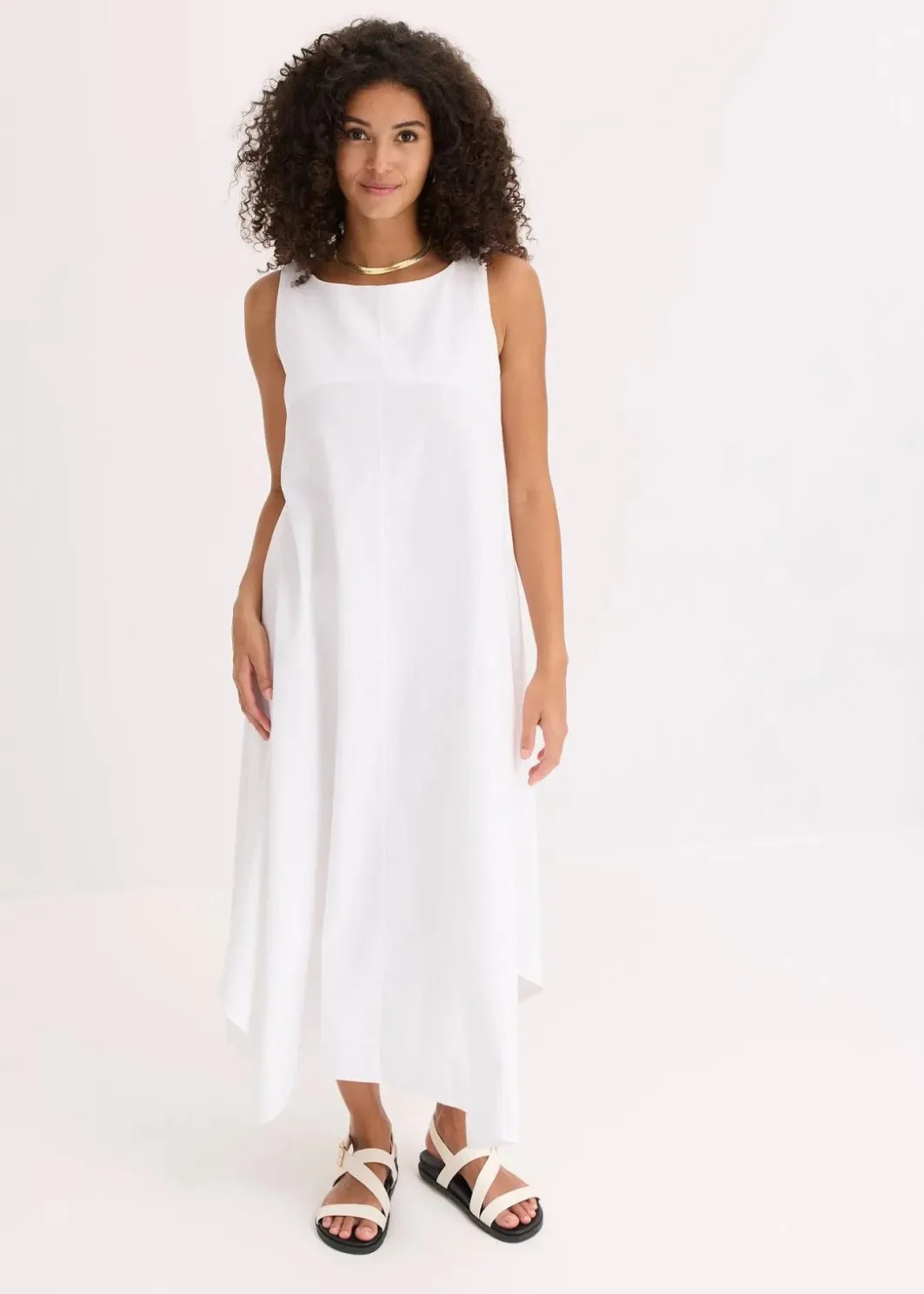 Damen bonprix Kleider|Trägerkleid aus feinem Viskose-Mix