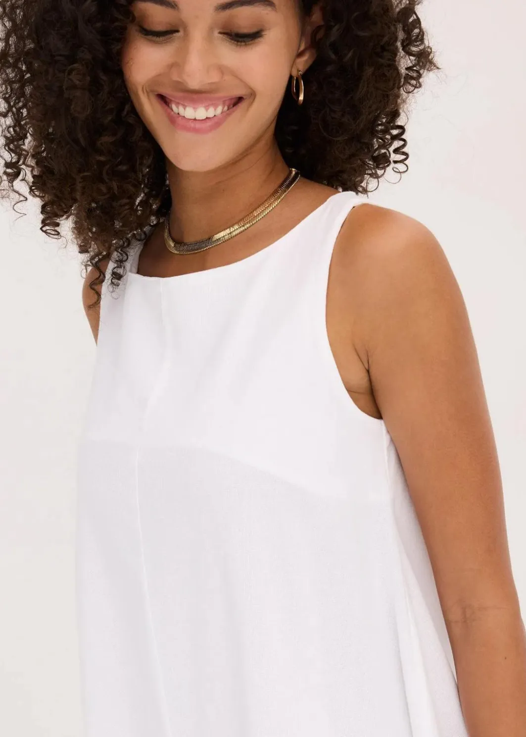 Damen bonprix Kleider|Trägerkleid aus feinem Viskose-Mix