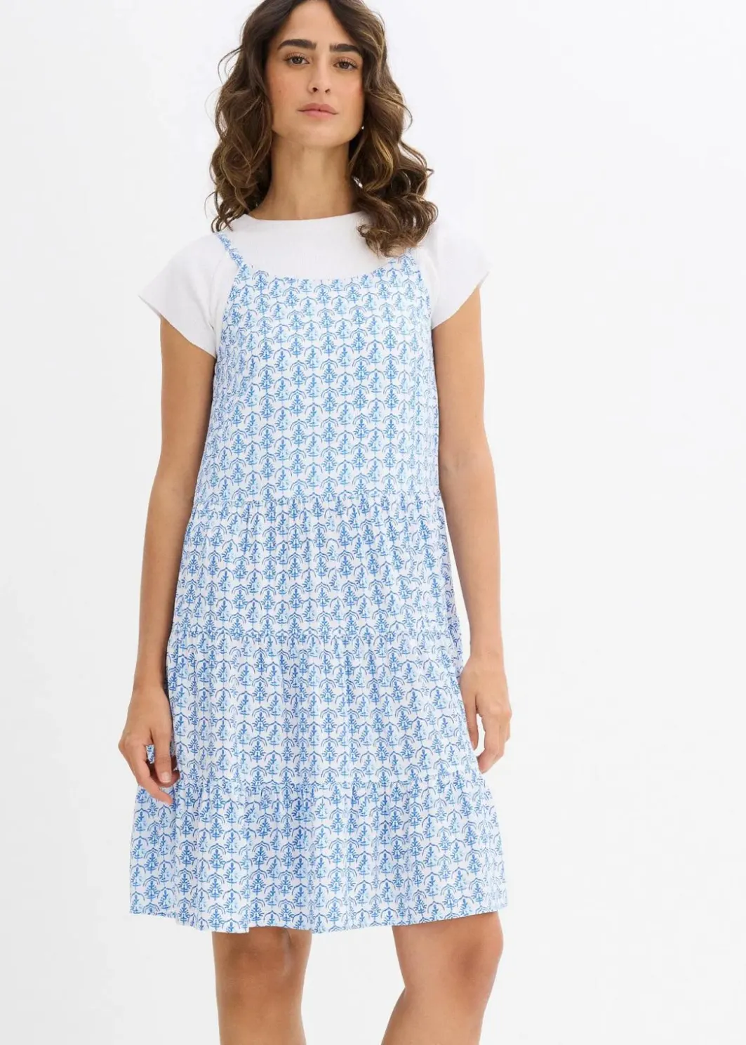 Damen bonprix Kleider|Nachhaltigere Materialien|Trägerkleid aus fließender Viskose